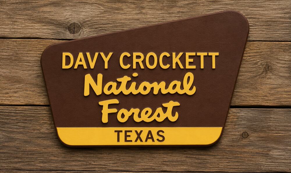 Davy Crockett National Forest Texas Sign Hike Trail Camp Forest